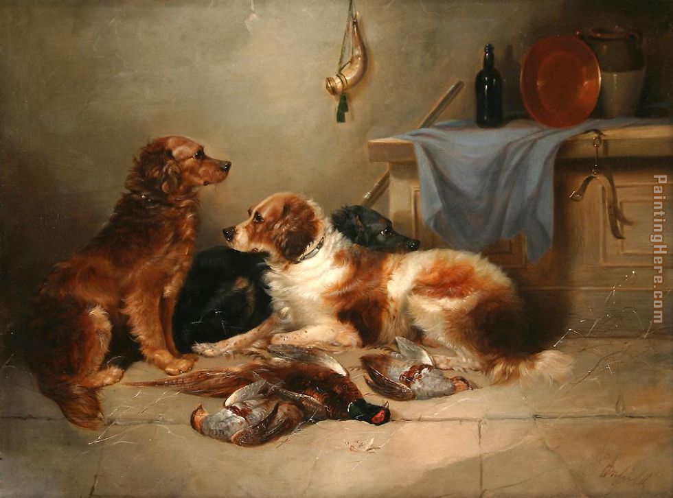 After the Hunt painting - George Armfield After the Hunt art painting